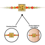 Rakhi - Set of 12 Swastik Design Dora Rakhi For Raksha Bandhan