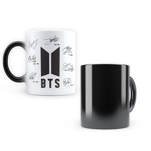 BTS - Autograph Collage Design Heat Sensitive Magic  Coffee Mug