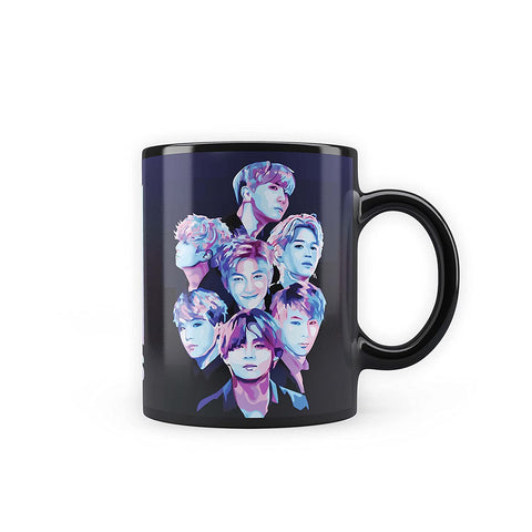 BTS - All Members Gradient Black Patch Coffee Mug