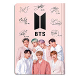 BTS - Pink Autograph A5 Ruled Binded Notebook