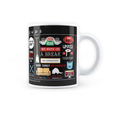 Friends TV Series - Set Of Infographic Coffee Mug & Designer Rakhi
