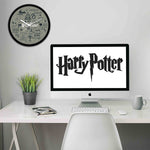 Harry Potter Grey Infographic Wall Clock