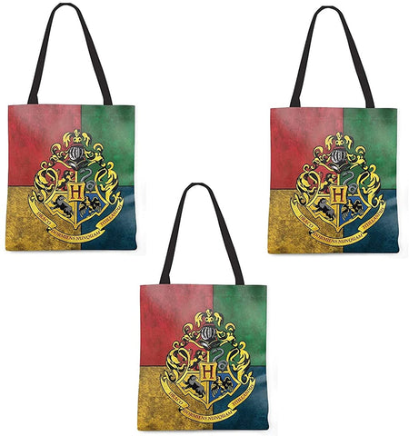 Harry Potter Pack of 3 House crest Multicolor Canvas Handbag