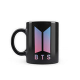 BTS - Gradient Logo Design Premium Black Patch Coffee Mug