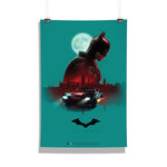 The Batman - Red Night Design A4 Size Wall Decor Poster (With Frame)