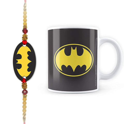 DC Comics - Set Of Batman Logo Coffee Mug & Designer Rakhi
