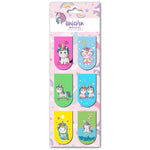 Unicorn Pack of 6 Multicolor Magnetic Bookmarks