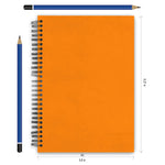 Vivid Orange Color A5 Ruled Wiro Notebook
