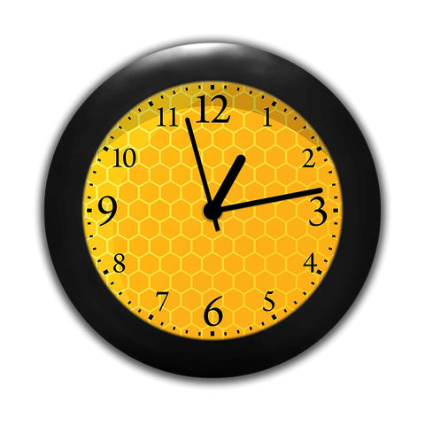 Honey Bubbles Design Plastic Table Clock