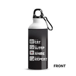 Anime - Eat Sleep Anime Repeat Black Aluminum Sports Sipper