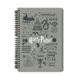 Harry Potter Pack Of 2 (Solemnly Swear + Infographic Grey) A5 Notebooks