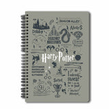 Harry Potter Pack Of 2 (Solemnly Swear + Infographic Grey) A5 Notebooks