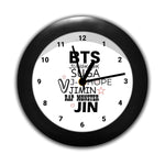 BTS -  All Members Name Design Table Clock