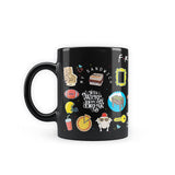 Friends TV Series - New Infographic 2022 Black Patch Coffee Mug