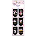 Unicorn Pack of 6 Magnetic Bookmarks