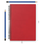 Red Colour Ruled A5 Wiro Bound Notebook