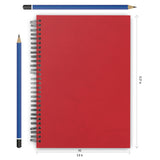 Set Of 6 Red Ruled A5 Wiro Bound Notebooks