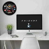 Friends Infographic Wall Clock