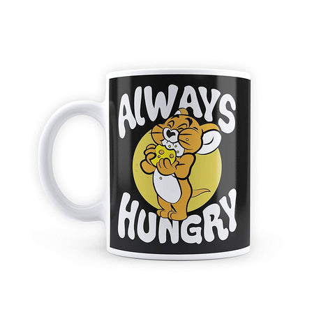 Tom and Jerry Always Hungry Black Coffee Mug