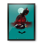 The Batman - Red Night Design A4 Size Wall Decor Poster (With Frame)