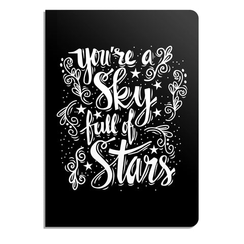 Sky Quote Design Dotted A5 Binded Notebook