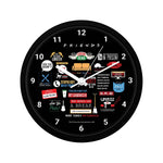 Friends Tv Series Infographic Wall Clock ( with Numbering)