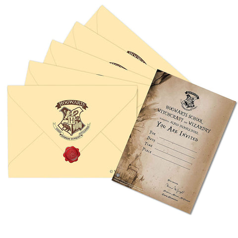 Harry Potter Party Invitations Card with Envelopes (5 Count)