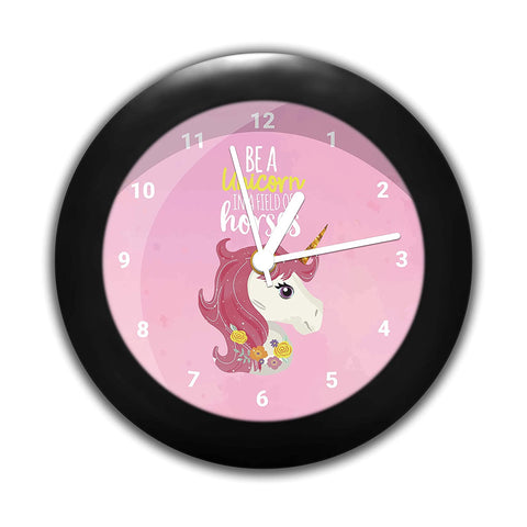 Unicorn Be A Unicorn Design Round Table Clock