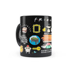 Friends TV Series - New Infographic 2022 Black Patch Coffee Mug