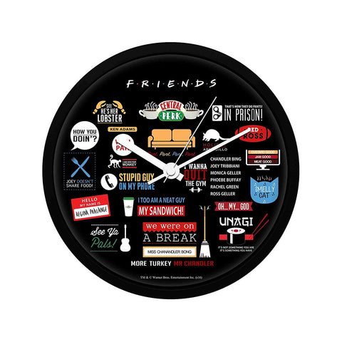 Friends Infographic Wall Clock