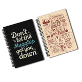 Harry Potter Pack of 2 (Infographic Red + Muggles) A5 Notebook