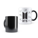 BTS - Autograph Collage Design Heat Sensitive Magic  Coffee Mug