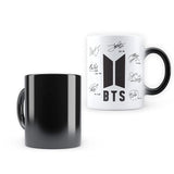 BTS - Autograph Collage Design Heat Sensitive Magic  Coffee Mug