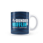 The Office - Dunder Miflin Blue Logo Design Ceramic Coffee Mug