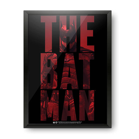 The Batman - Red Vengeance Design A4 Size Wall Decor Poster (With Frame)