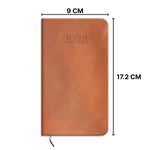 PU leather Tan Color Pocket Diary 2023