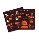 FRIENDS Infographic Orange Wooden Coaster - Pack of 2