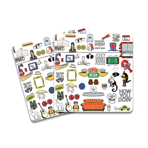 FRIENDS Doodle Wooden Coaster - Pack of 2