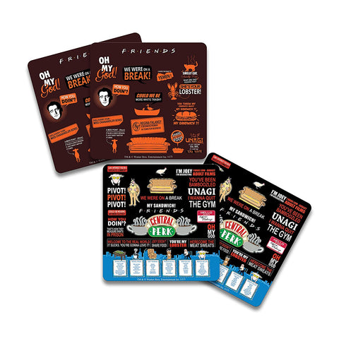 FRIENDS TV Series Orange & Quote Wooden Coaster - Pack of 4