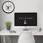 Friends Infographic white New Wall Clock