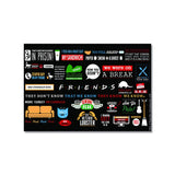 Friends TV Series Infographic Rectangular Fridge Magnet