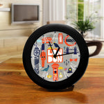 London Classic Plastic Round Table Clock