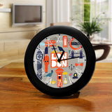 London Classic Plastic Round Table Clock
