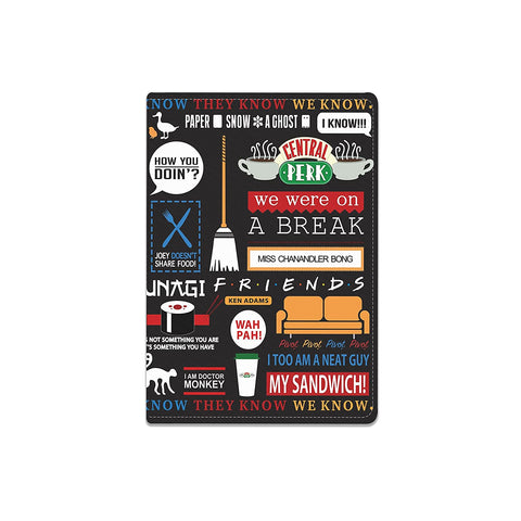 Friends TV Series - Infographic Design Passport Holder / Travel Accessories