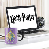 Harry Potter Hogwarts purple Crest Morphing Magic Heat Sensitive Coffee Mugs