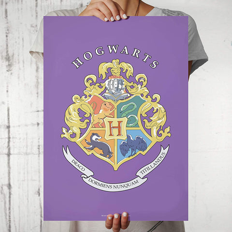 Harry Potter purple Crest Poster Without Frame