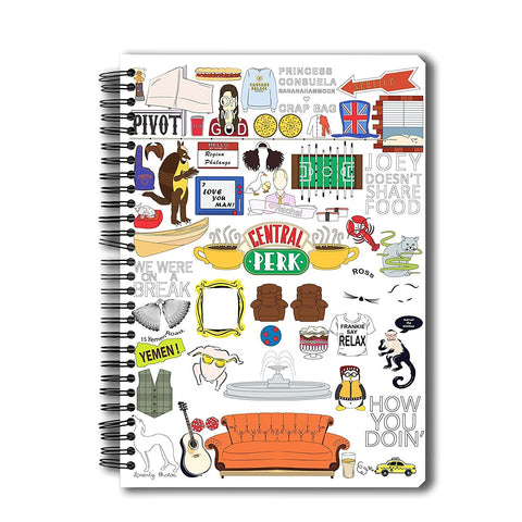 Friends TV Series Doodle A5 Notebook