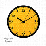 Honey Bubbles Design Round Wall Clock