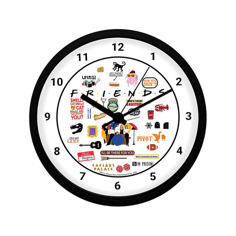 Friends Infographic white New Wall Clock