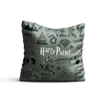 Harry Potter Infographic Grey - 16x16 Cushion Cover